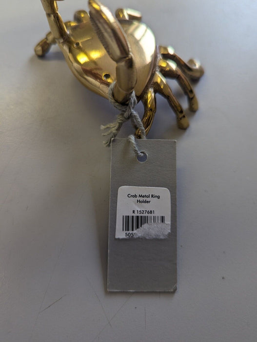 Oliver Bonas Crab Gold Metal Ring Holder