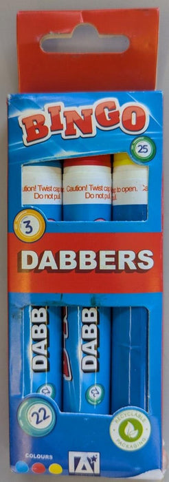 3 Pack Bingo Dabbers - 3 Different Colours