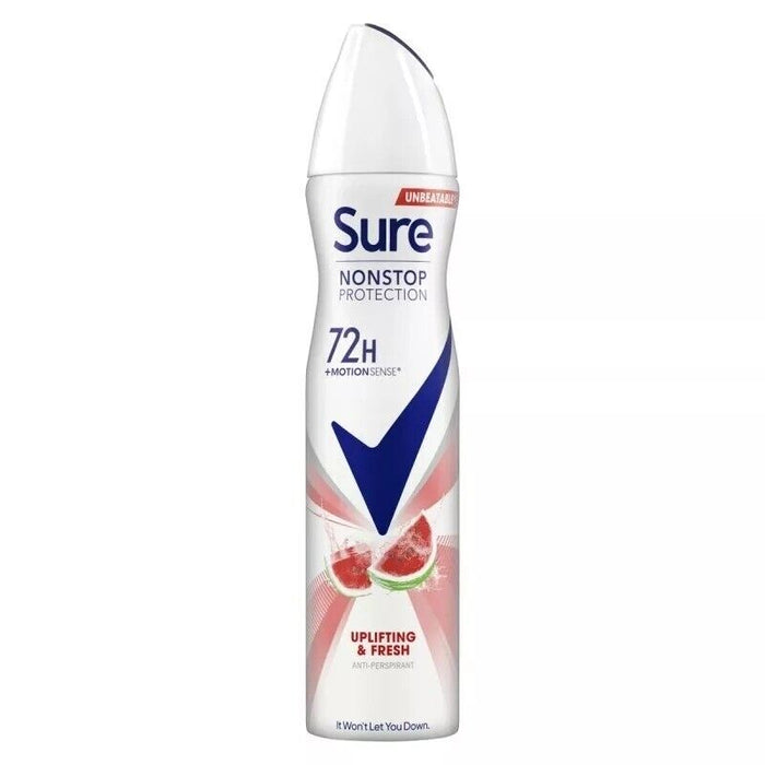 3 x Sure Women Antiperspirant 72H Nonstop Protection Uplifting & Fresh 250ml