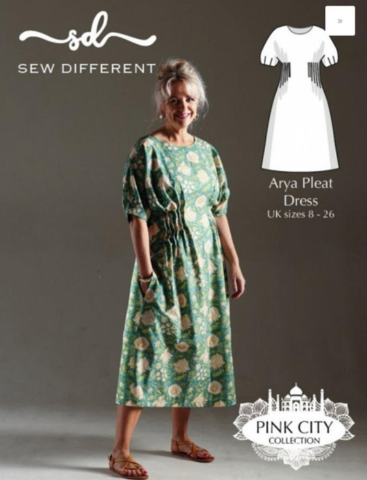 Sew Different Arya Pleat Dress - Pink City Collection