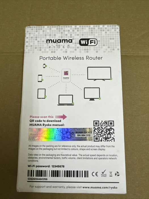 MUAMA RYOKO 4G Portable Wireless WiFi Router Hotspot