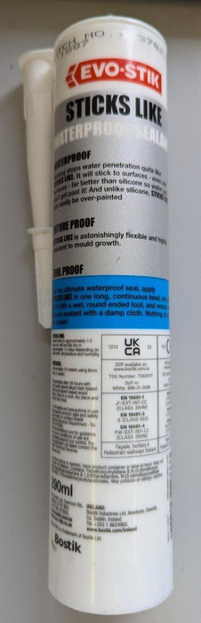 Evo-Stik Sticks Like SH*T | Waterproof Sealant Flexible  | WHITE  290ML