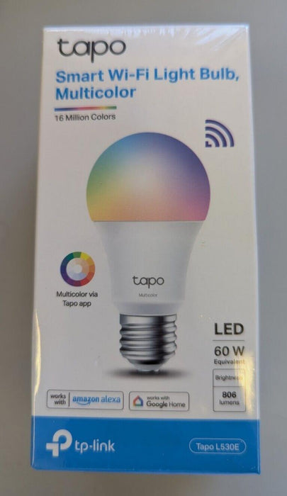 Tapo L530E 806Lm 60W E27 LED Smart Wi-Fi Light Bulb - Multicolor