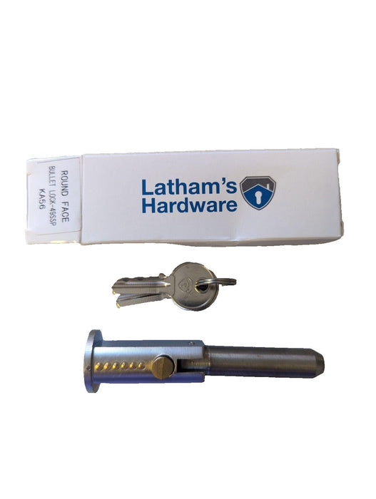 Lathams Hardware Round Face Bullet Lock KA56