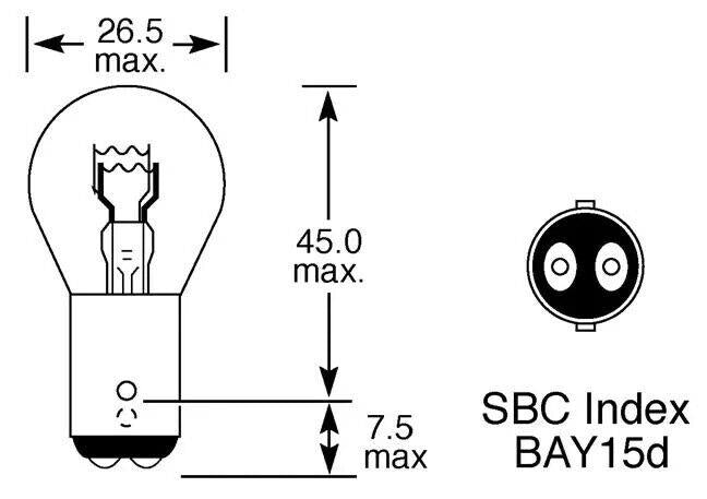 10 x Genuine LUCAS LLB380 Bulbs Brake, Stop, Tail Light LLB380T P21/5W