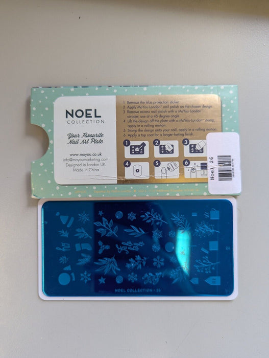 MOYOU LONDON PROFESSIONAL NAIL ART STAMPING PLATE NOEL 15 BNIB