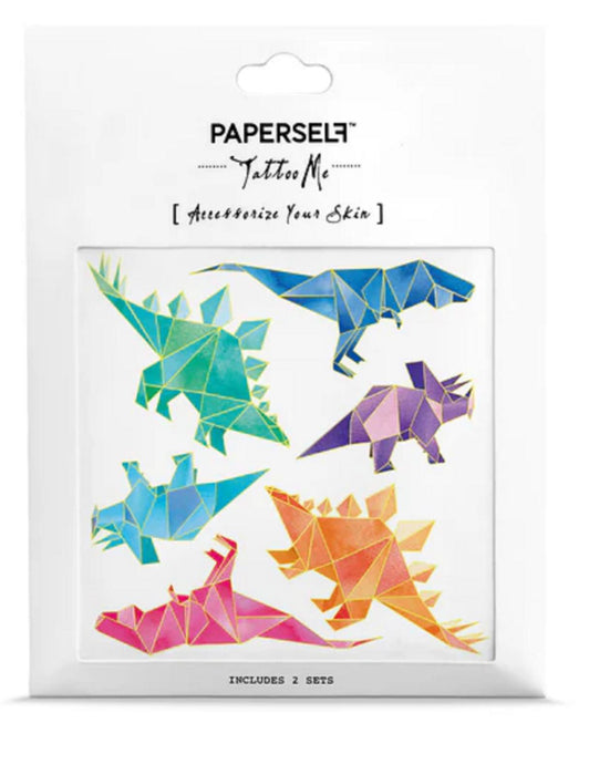 Paperself GEO DINO TEMPORARY TATTOO