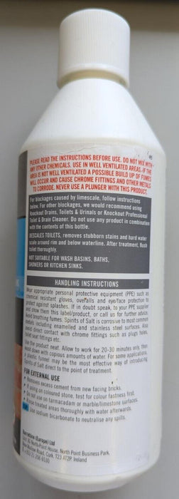 New Spirits Of Salt Unblocks Pipes, Toilets & Drains - 500 ml  Limescale Remover