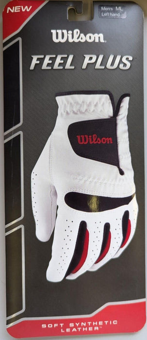 Wilson Feel Plus Golf Glove Mens Left-Hand Glove White - M/L