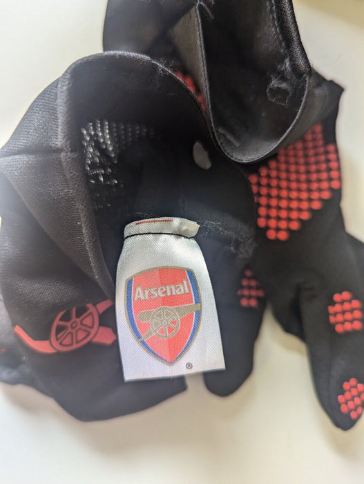 Arsenal Black Red Gripped Gloves