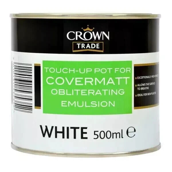 Crown Trade White Paint 500ml