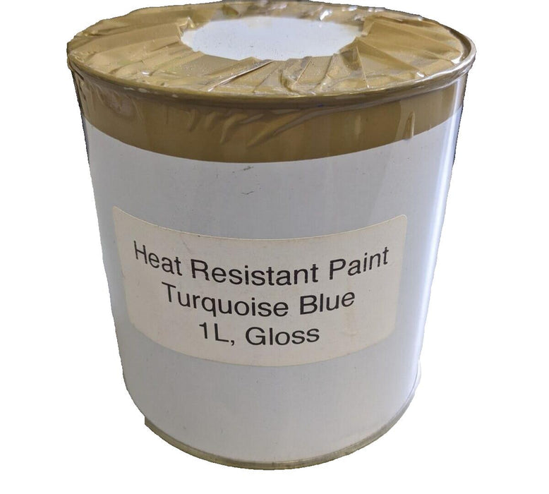 Heat Resistant Paint Turquoise Blue 1L Gloss