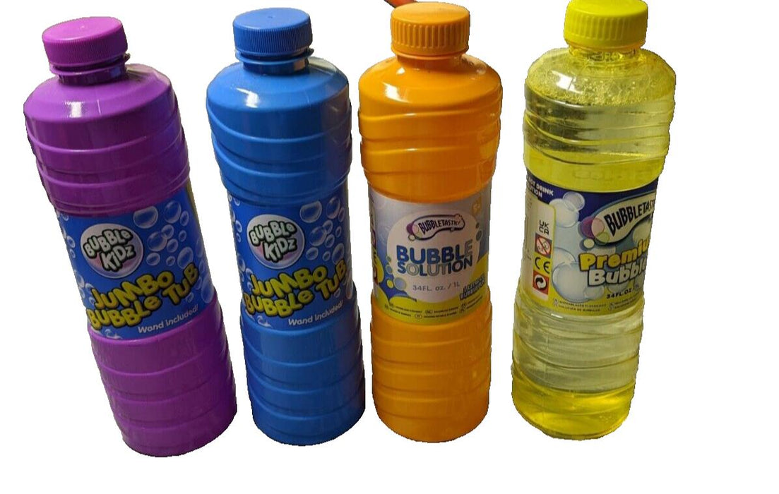 4x Assorted Bubble Solution 1 Litre