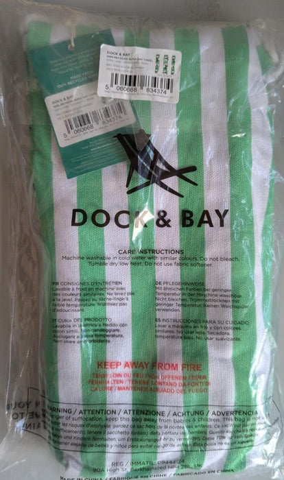 Dock & Bay Quick Dry Towels - WWF Green Stripe Panda - XLarge