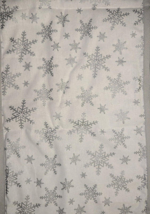 Christmas Theme White Table Runner