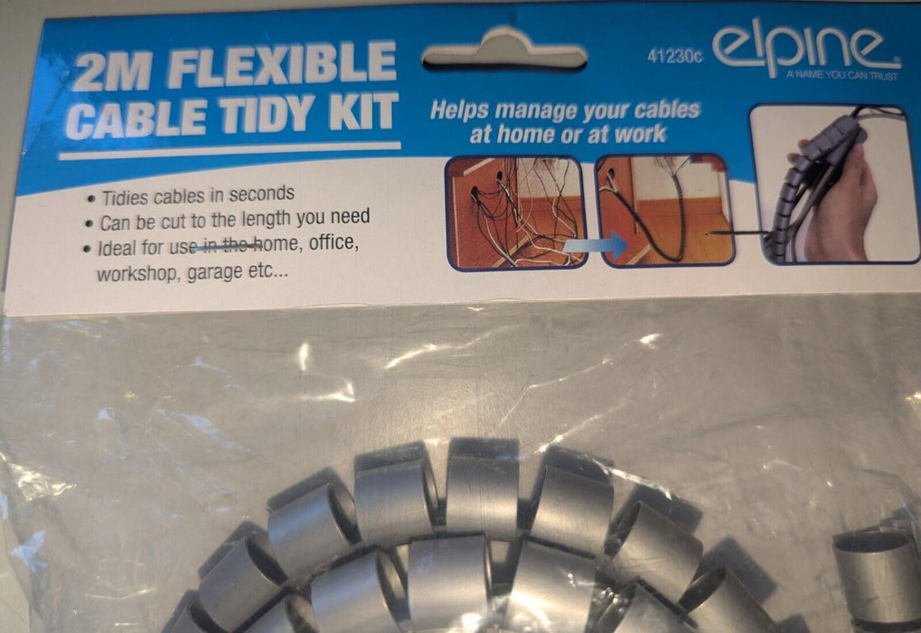 Elpine 2m flex Cable Tidy Kit Grey