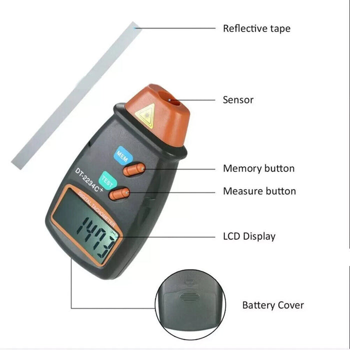 Digital Tachometer DT2234 C+Mini Tachometer