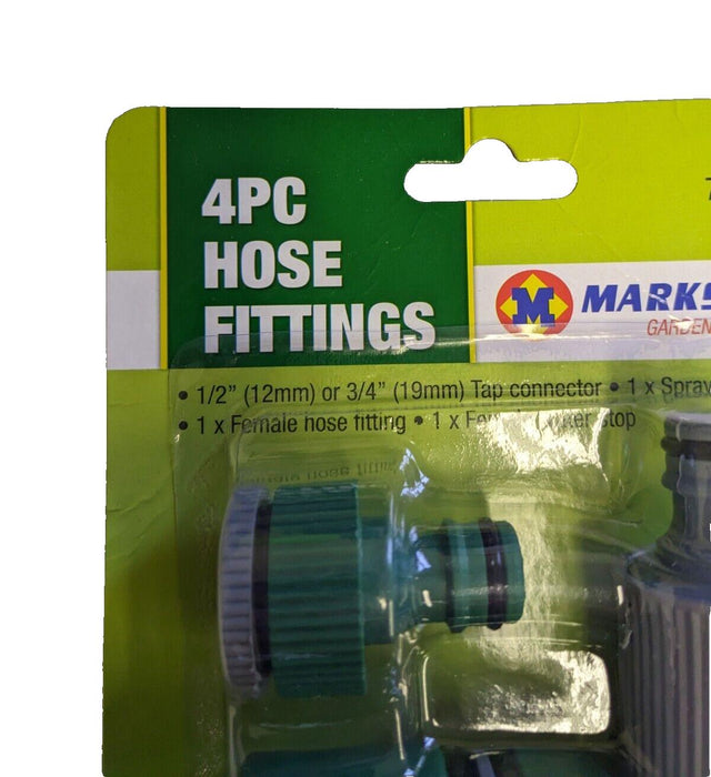 Marksman Hose Fittings connector set 4pcs Snap-on Spray Nozzle Set