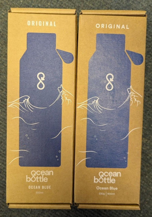 2x Ocean Bottle Vacuum Insulated Stainless Steel 500ml Ocean Blue CPI Edition