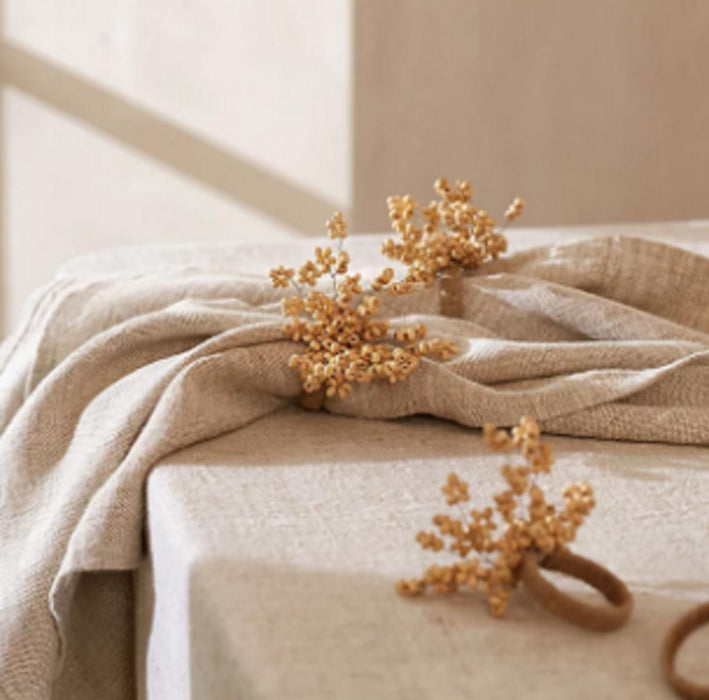 The White Company - Austell Wooden Beaded Napkin Rings – Set of 4