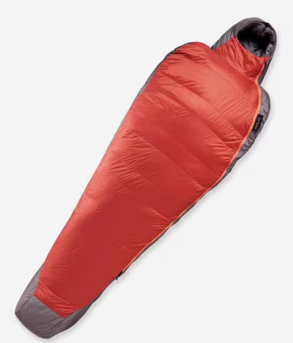 Forclaz Trekking Sleeping Bag MT900 0°C Down Red/Grey Medium