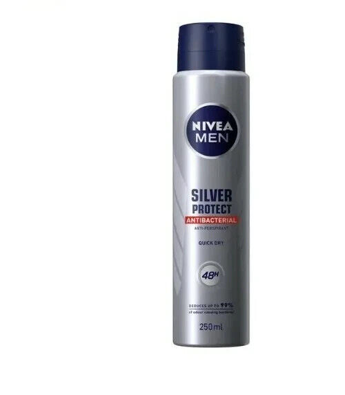 Nivea men silver protect anti-perspirant spray 250ml pack of 2