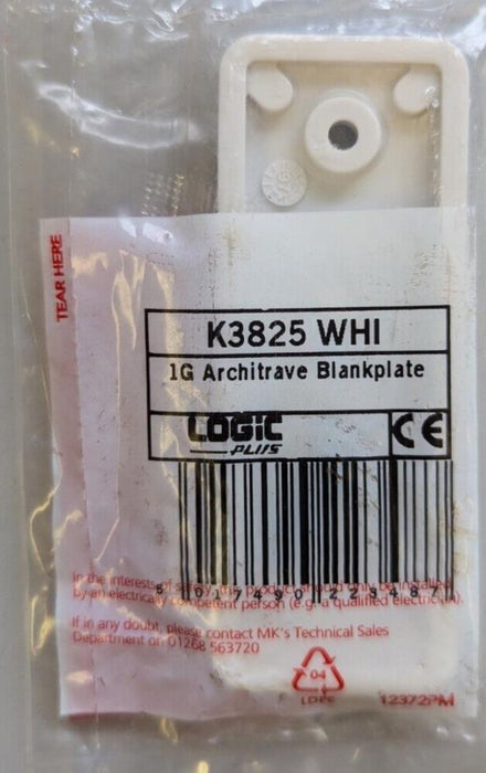 3x MK (ELECTRIC) - K3825WHI - 1 GANG BLANK - ARCHITRAVE