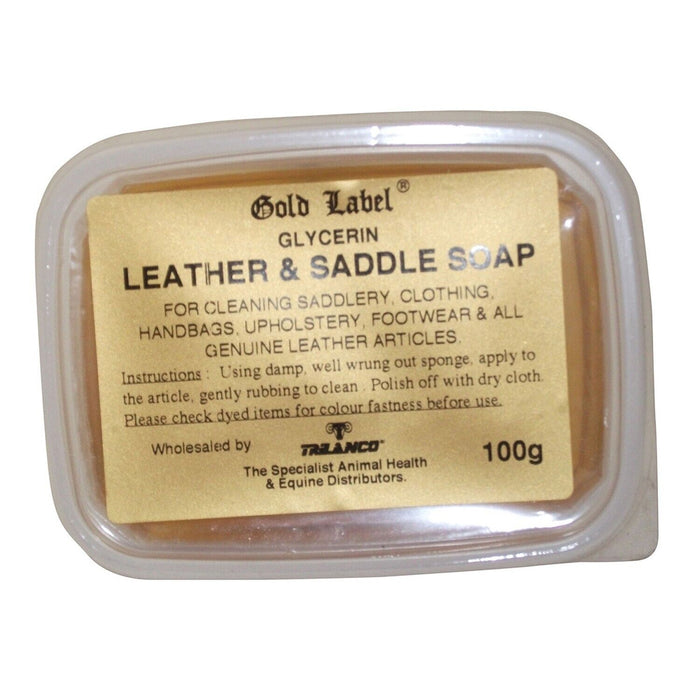 Gold Label Glycerin Leather & Saddle Soap 100g 5 pack