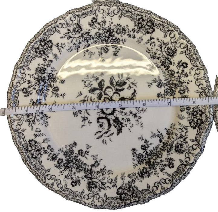 4x Zara Home Floral Earthenware Dinner Plate