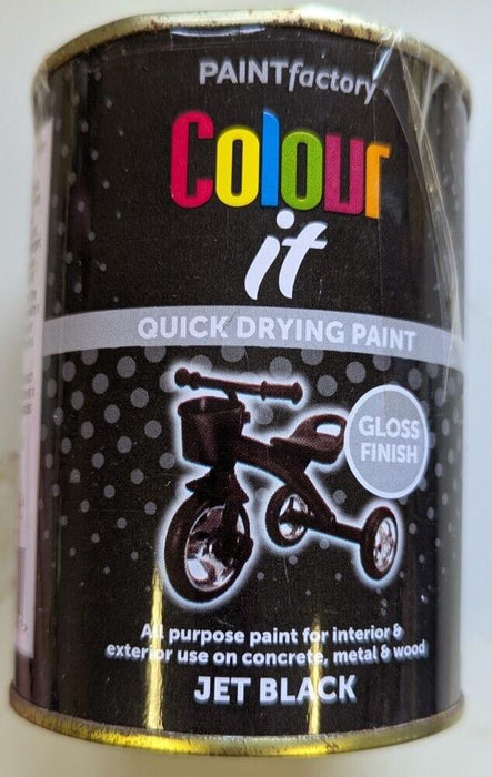 Paint Factory Colour It - Jet Black - Gloss Finish - 300ml