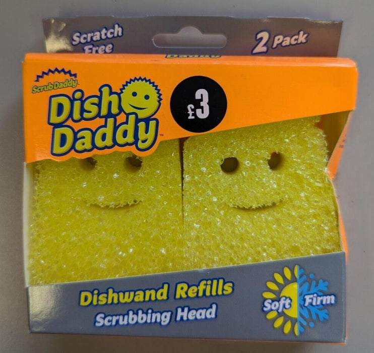 Scrub Daddy Dish Daddy Wand Replacement Sponge Heads 2 Refill Sponges Per Pack