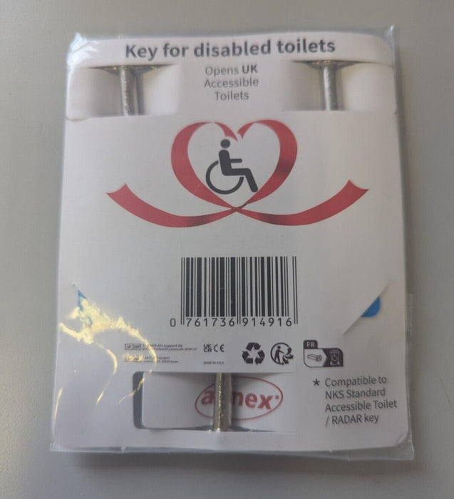 Key For Disabled Toilets UK Pack of 3