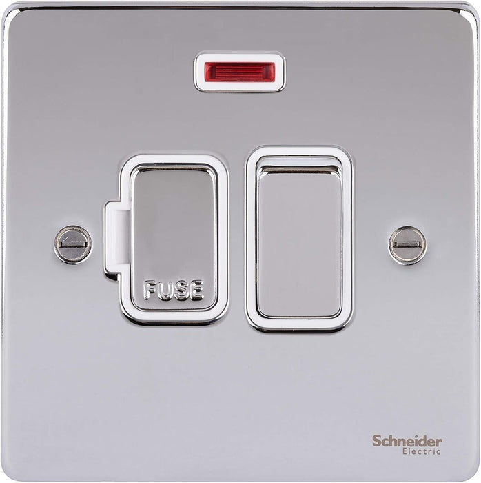 Schneider Electric GU5511WPC Brushed Chrome with White Insert