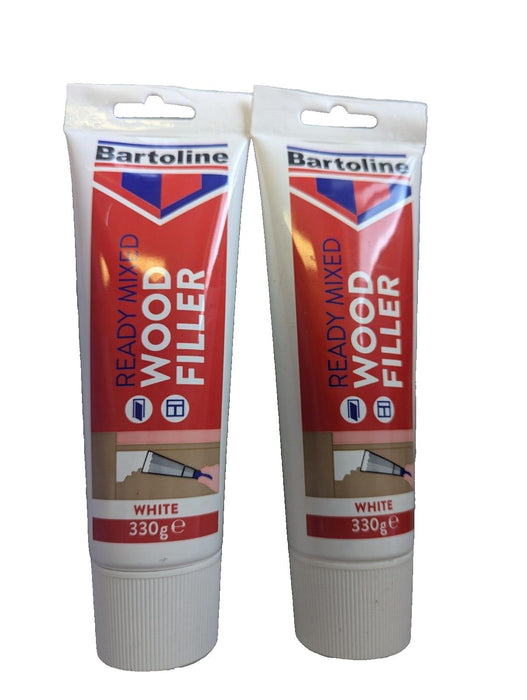 Bartoline Ready Mixed Wood Filler 330G Tube White x2