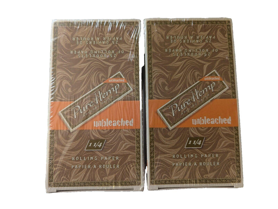 Smoking Rolling Paper 1 1/14 25 Pure Hemp Unbleached Papers x2