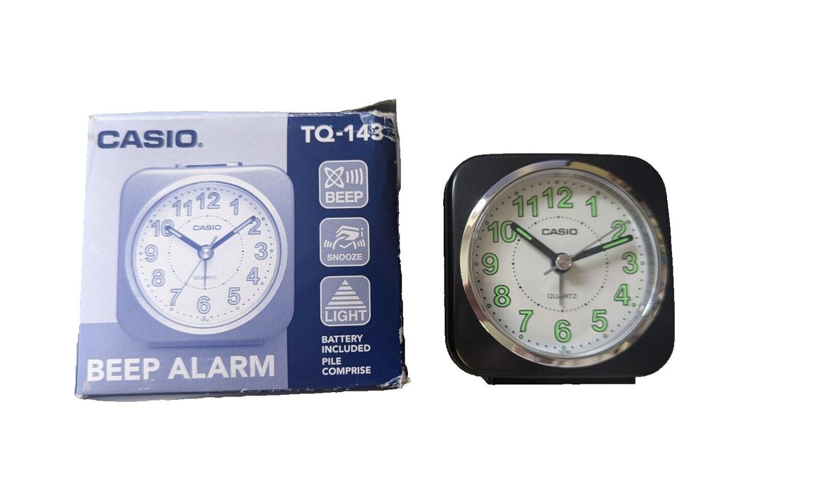 Casio TQ-143 Alarm Clock Black