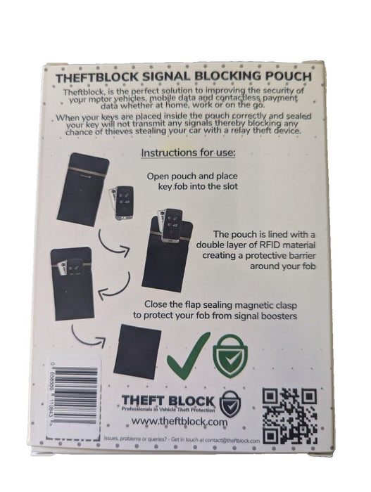 Theft Block Premium Faraday Pouch for car Keys Car Key Signal Blocking Pouch