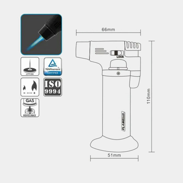 Flame Club Utility Burner MT-50 + Clipper Butane Gas 300ml