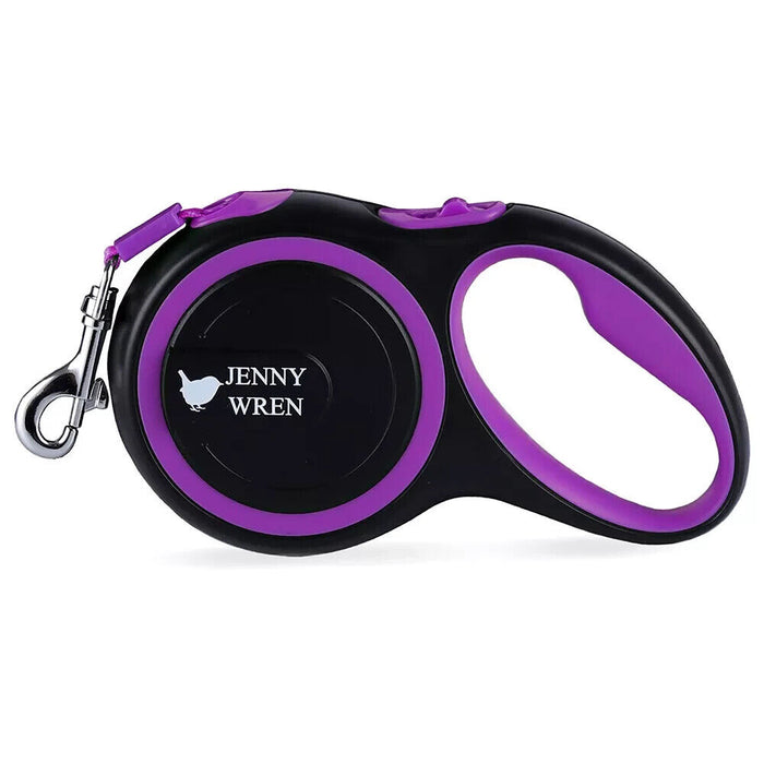 Jenny Wren Retractable Dog Lead Medium 5m Purple