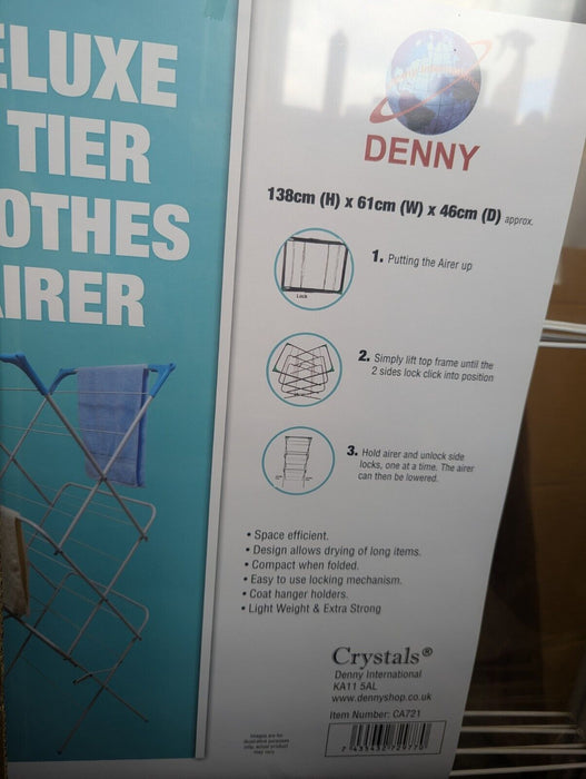 Denny Delux 3 Tier Clothes Airer