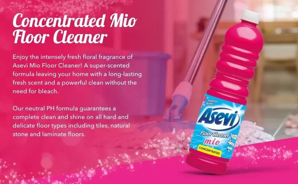 Asevi Concentrated Hard Floor Cleaner Liquid Dirt Remover Mio 1L