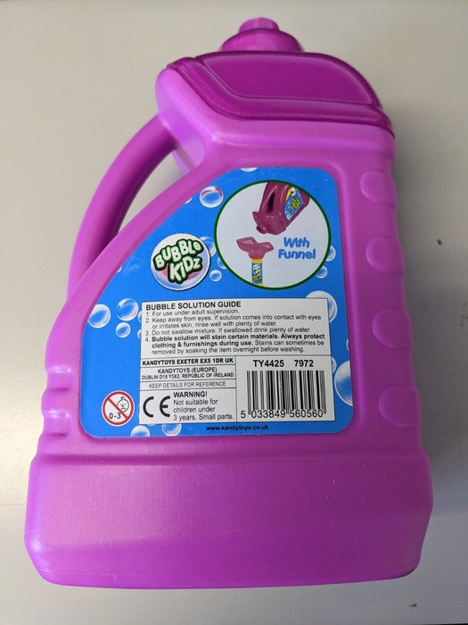 Bubble Kidz 1.8L Giant Bubble Solution Refill with Funnel