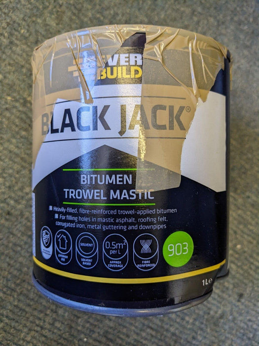 Everbuild 903 Black Jack Bitumen Trowel Mastic 1L