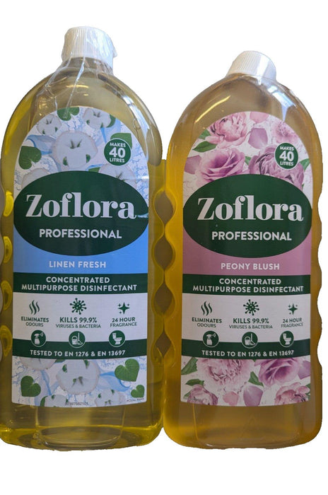 Zolflora Linen Fresh 1L & Zalflora Peony Blush 1L