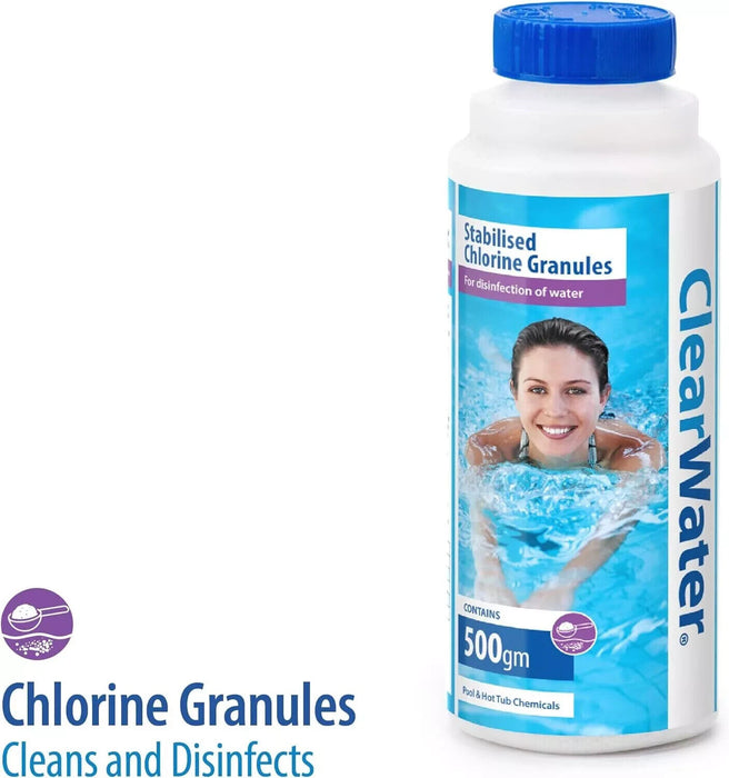 Clearwater Pool Stabilised Chlorine Grannules 500 grams