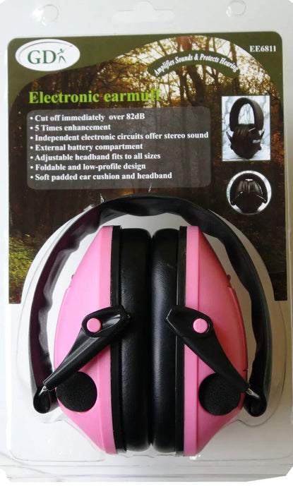 GDK Electronic Earmuffs Pink EE6811