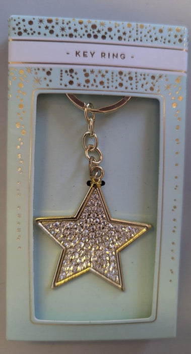 Glam Keyring Gold Star