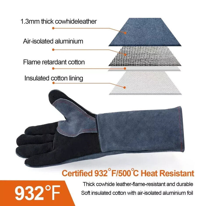 HITBOX Extreme Heat & Fire Resistant Gloves with Kevlar Stitching