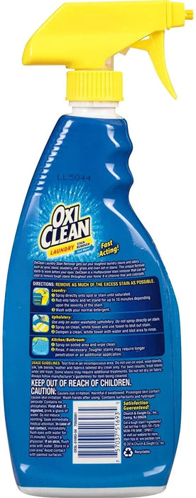 OxiClean Laundry Stain Remover Spray, 636 ml (21.5oz) Spot Stain Clothes Remover