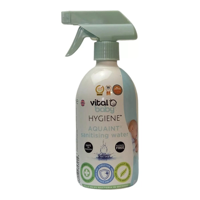 Vital Baby Hygiene Aquaint Sanitising Water Kills 99.9% Bacteria 500ml